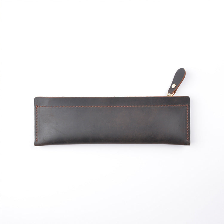 Wholesale Retro Leather Head Layer Crazy Horse Handmade Pen Bag